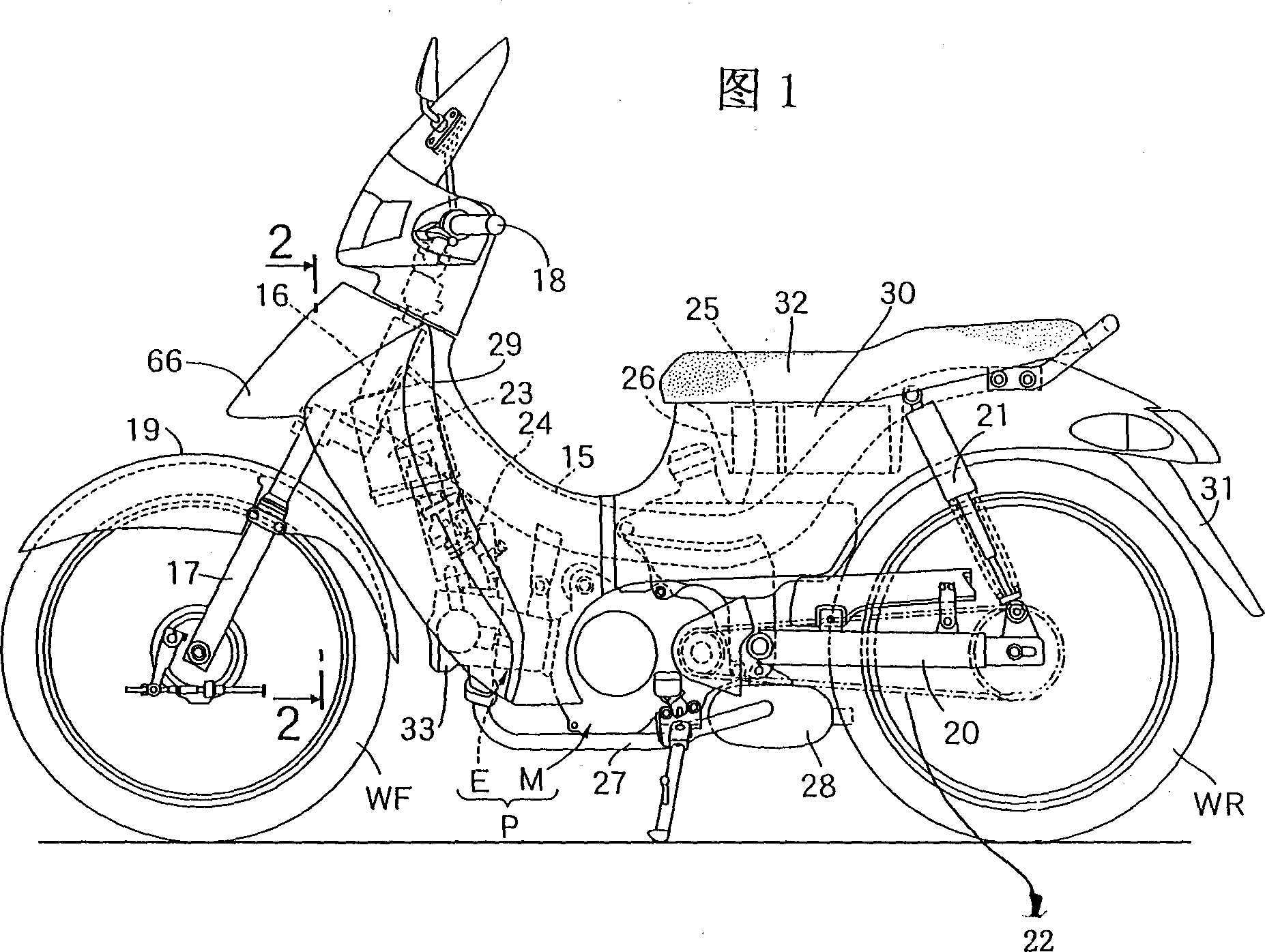 Air inlet device of engine for motorcycle and motor tricycle