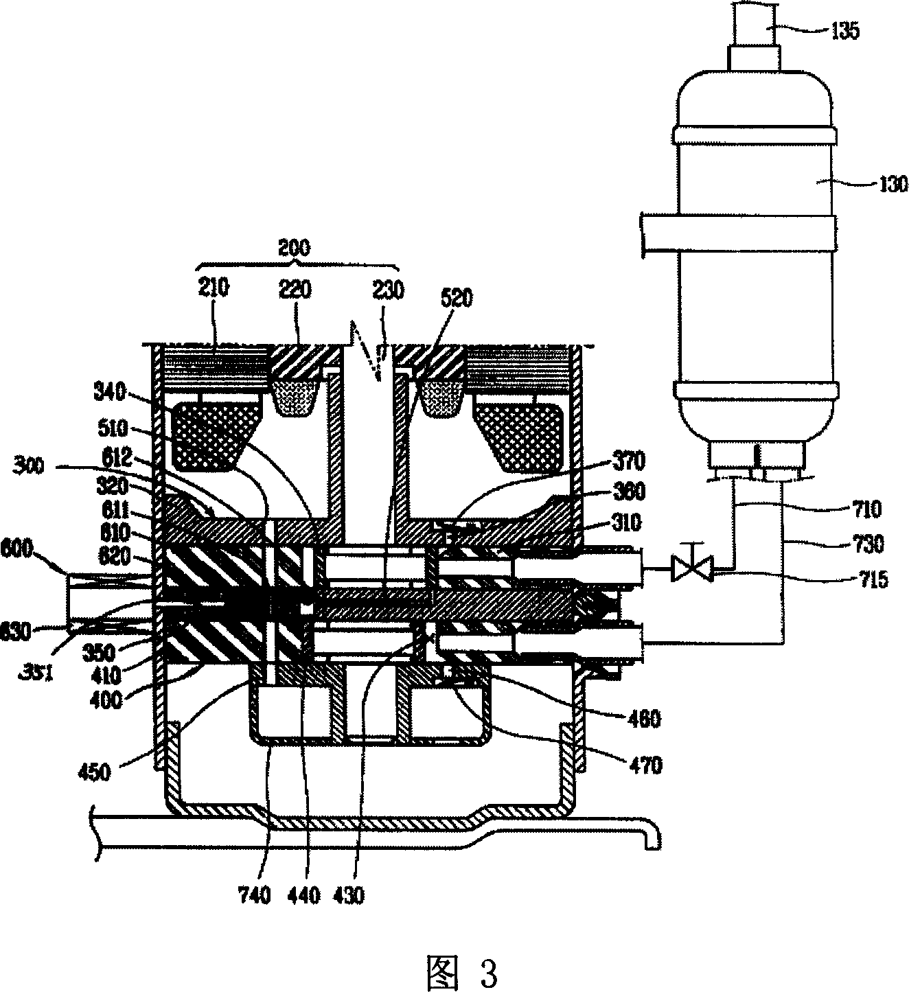 Multi-stage rotary compressor