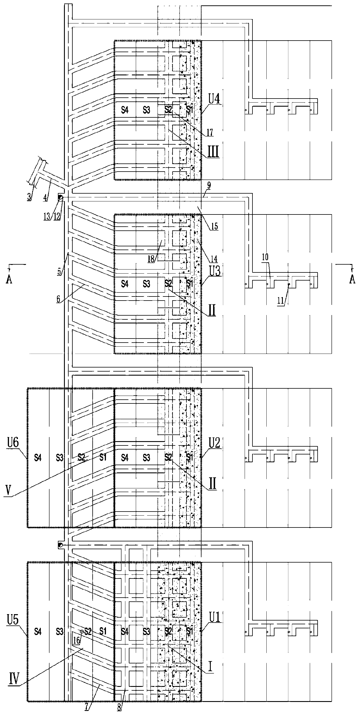 A multi-unit combined intensive mining method for gently inclined medium-thick ore bodies