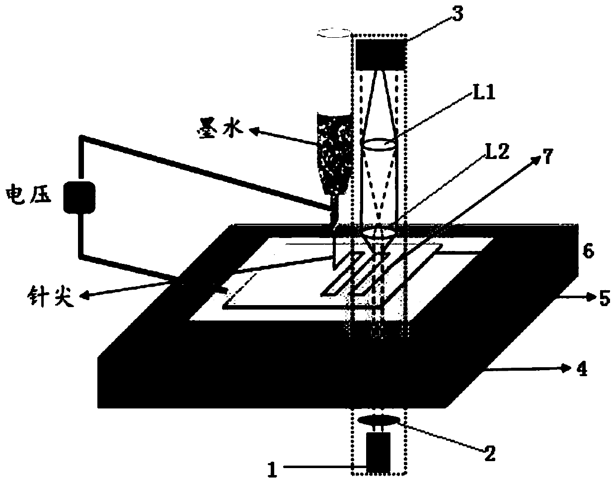 Real-time monitoring optical path system for micro-nano structure appearance in ink-jet printing