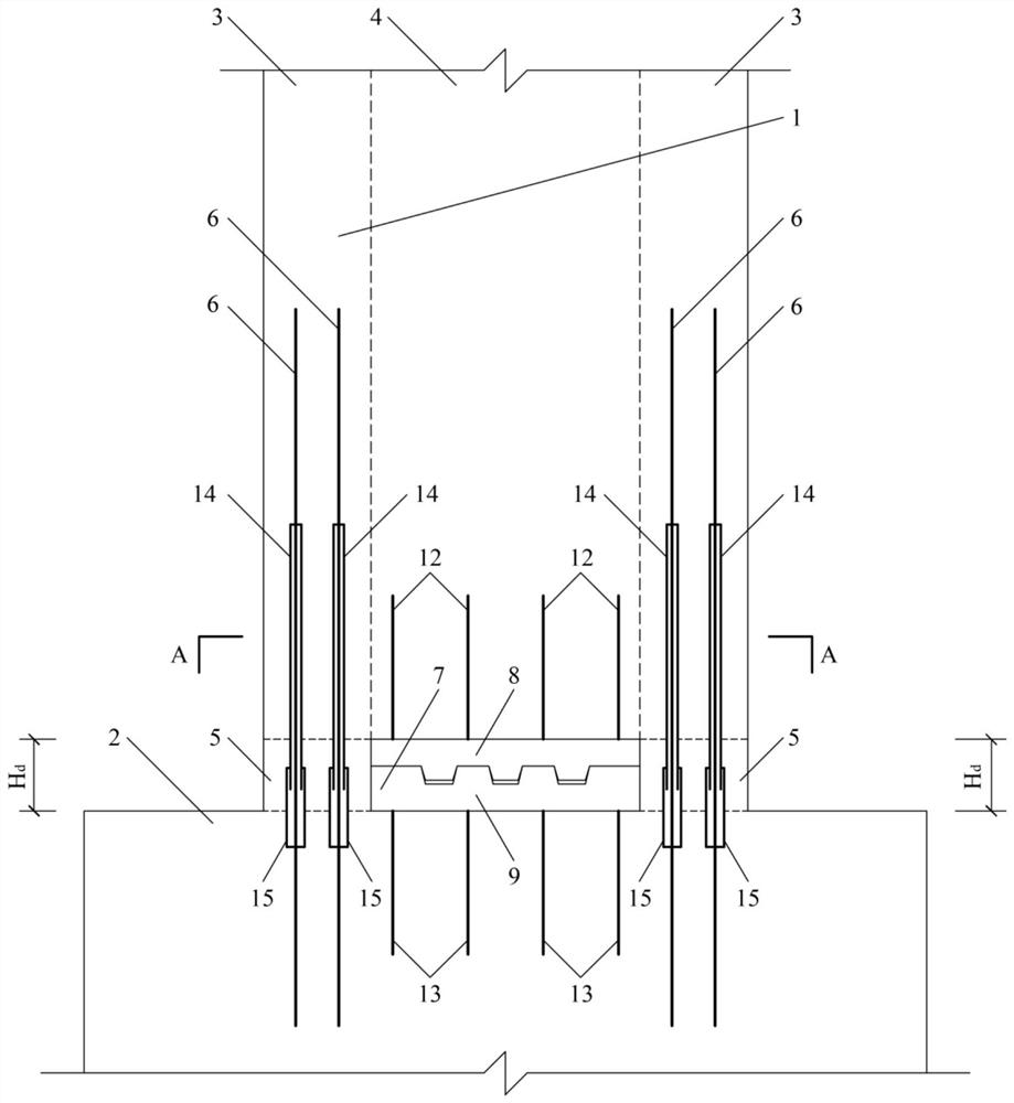 A gradient mechanism shear wall structure and its construction method
