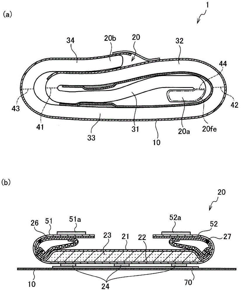 Packaging structure of absorbent article, and method for manufacturing the same