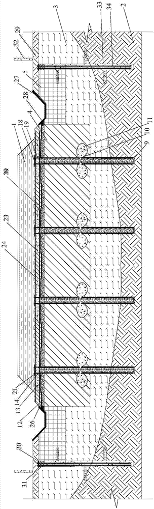 Thick and ultra-soft soil embankment and construction method