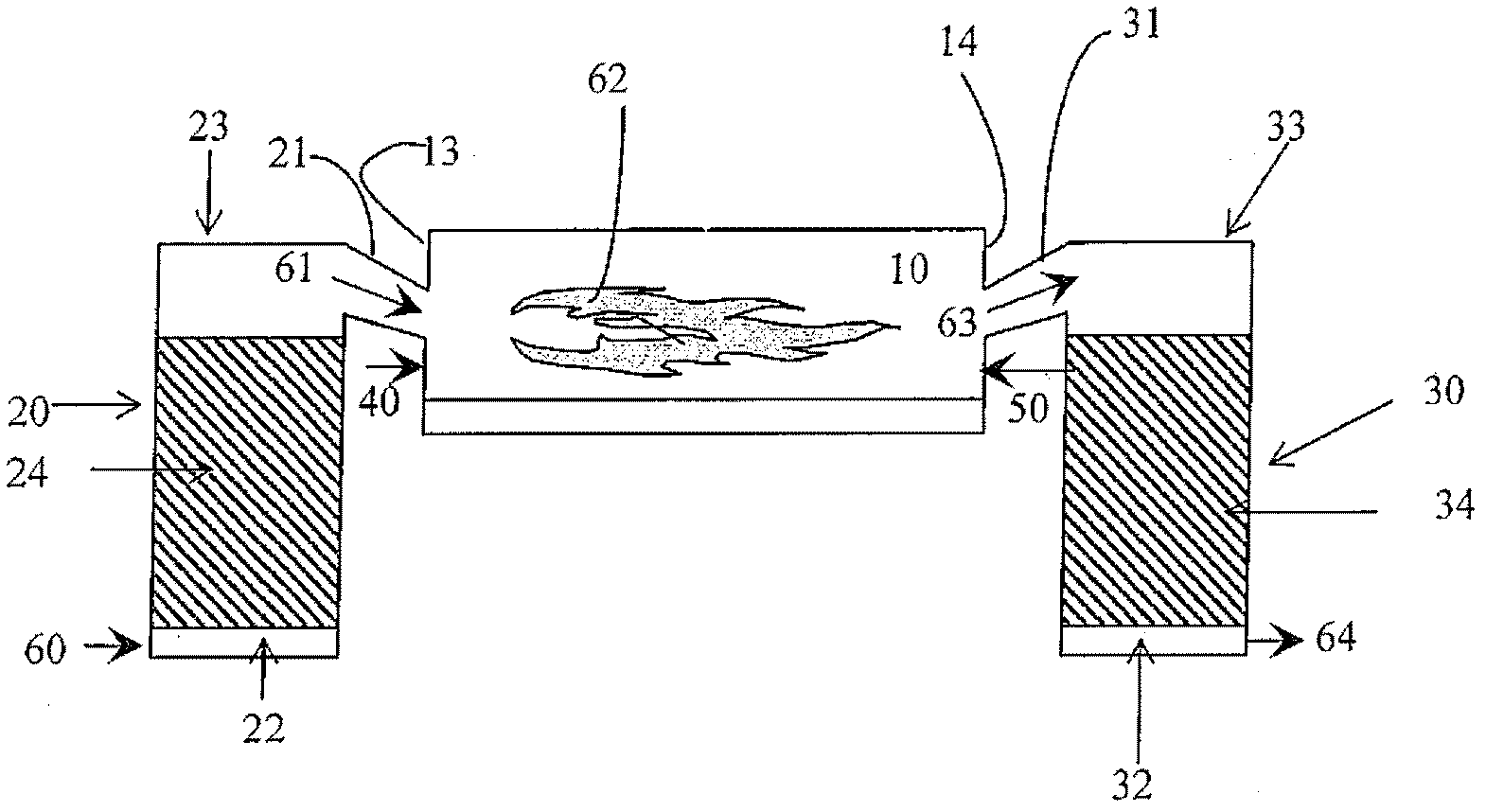 Alternating regenerative furnace and process of operating same