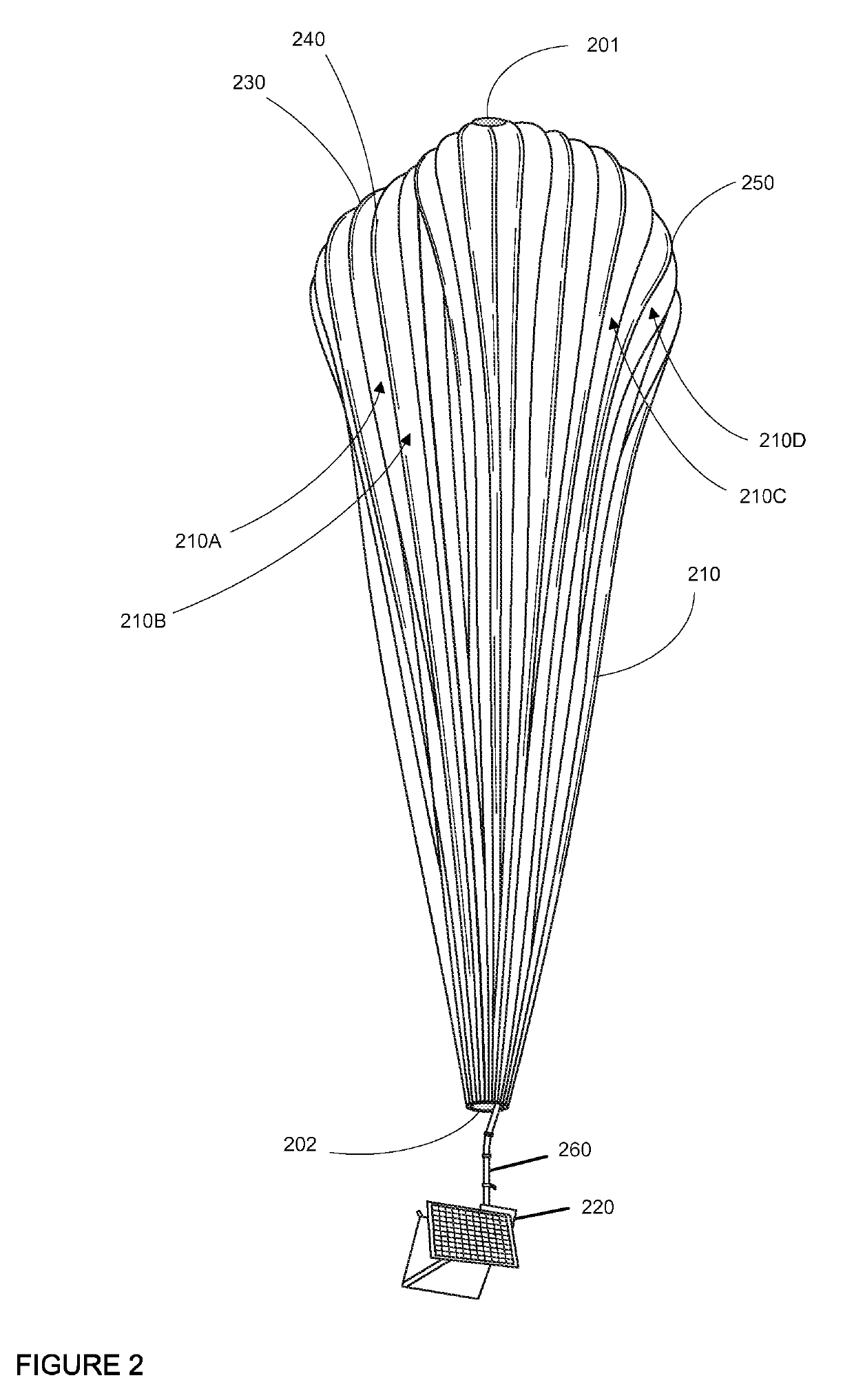 Envelope film suspenders for high-altitude balloons