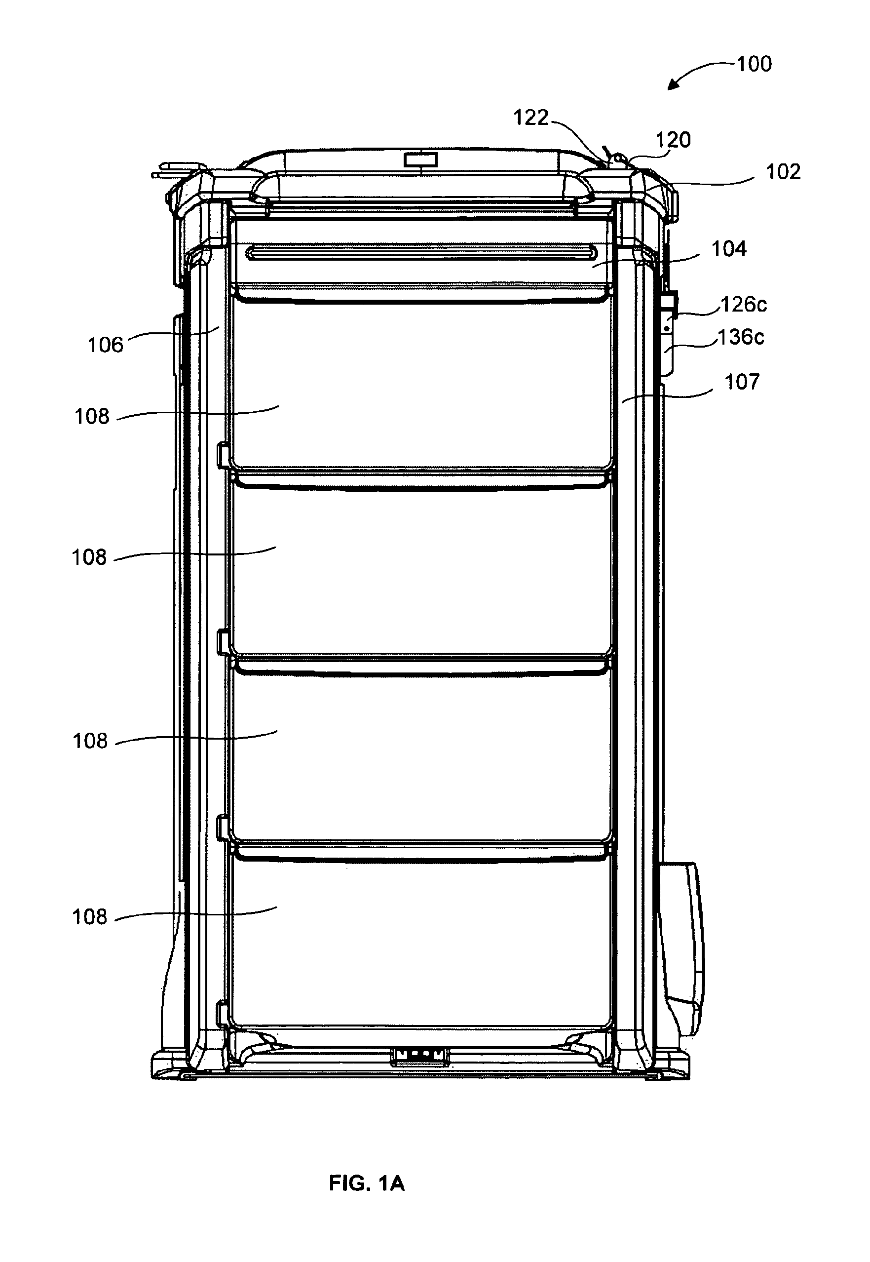 Sealing structure for sealing multiple sections and a drawer of a medical emergency cart