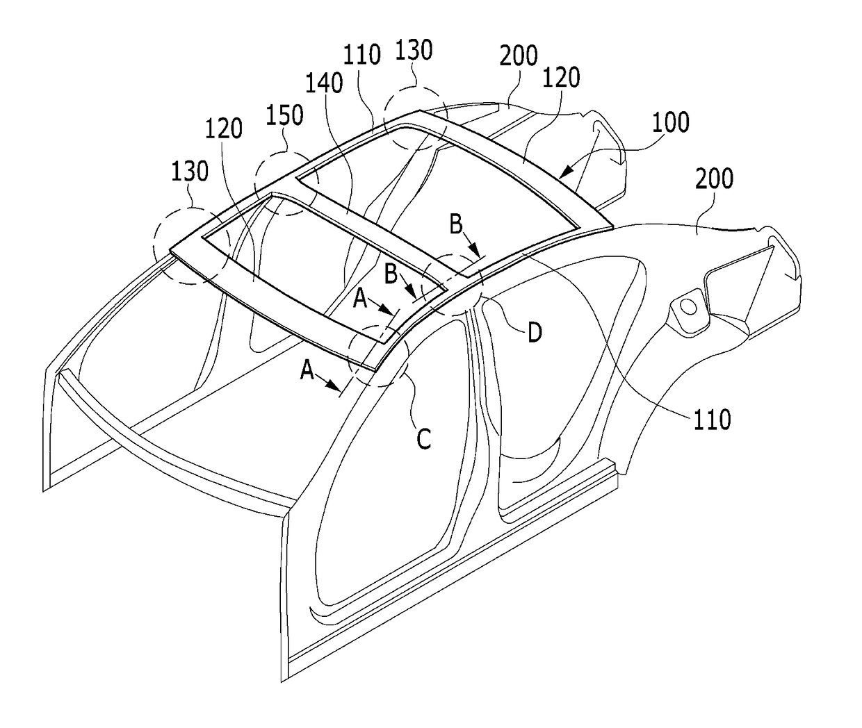 Fiber-reinforced plastic vehicle body structure and manufacturing method thereof