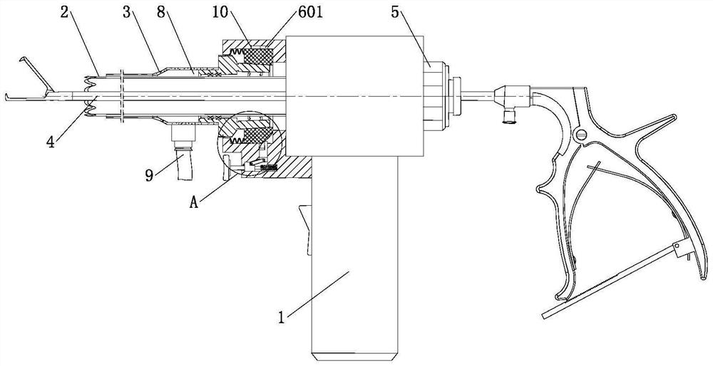 Electric hysterectomy device and assembling method thereof