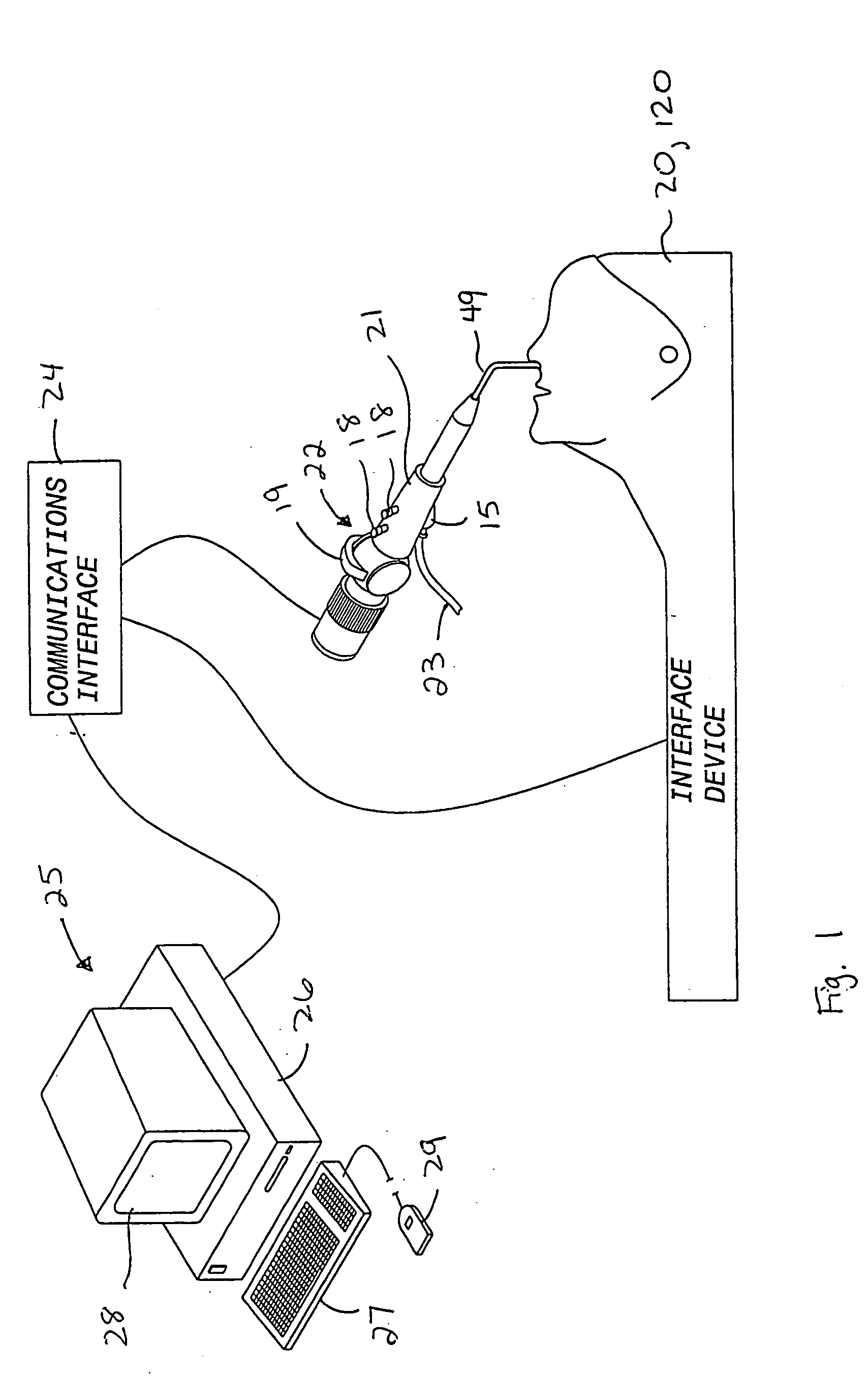 Interface device and method for interfacing instruments to medical procedure simulation systems
