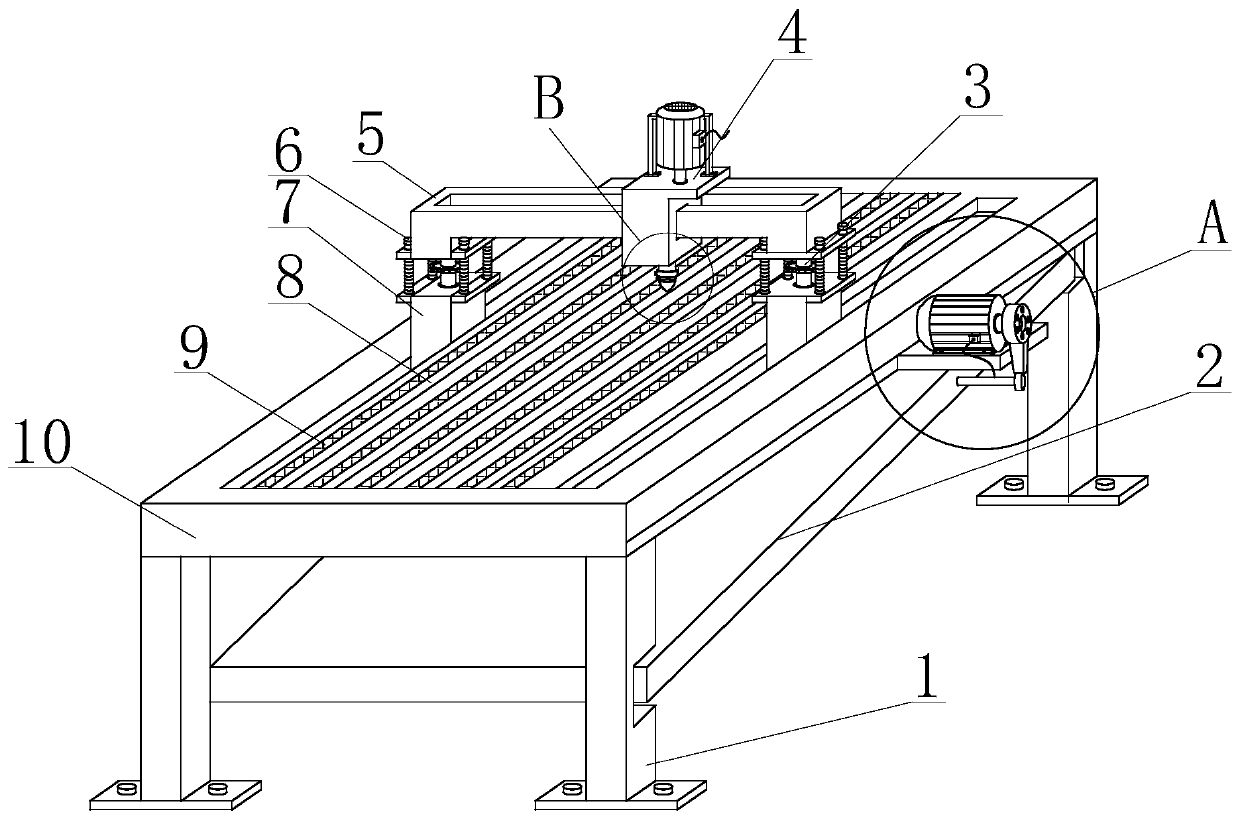 A four-process vertical CNC engraving machine