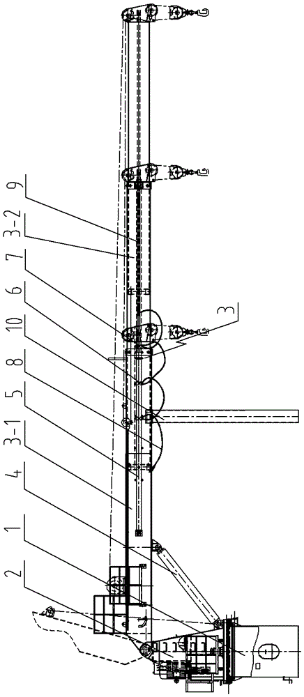 Telescoping revolving crane