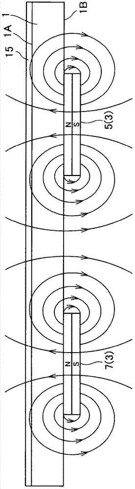 Article coated with magnetic material