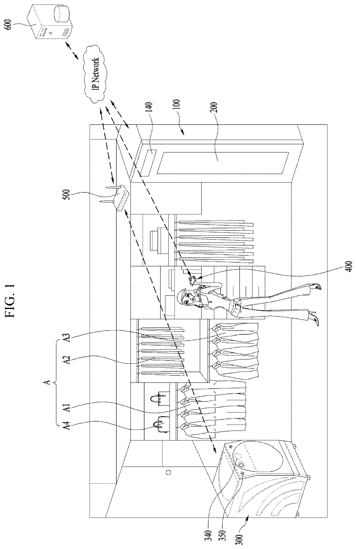Clothing treatment apparatus and online system comprising same