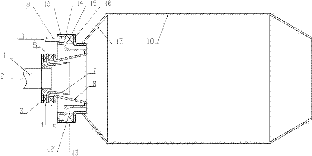 Combustion chamber adopting swirl vane tail edge pre-film atomization mode