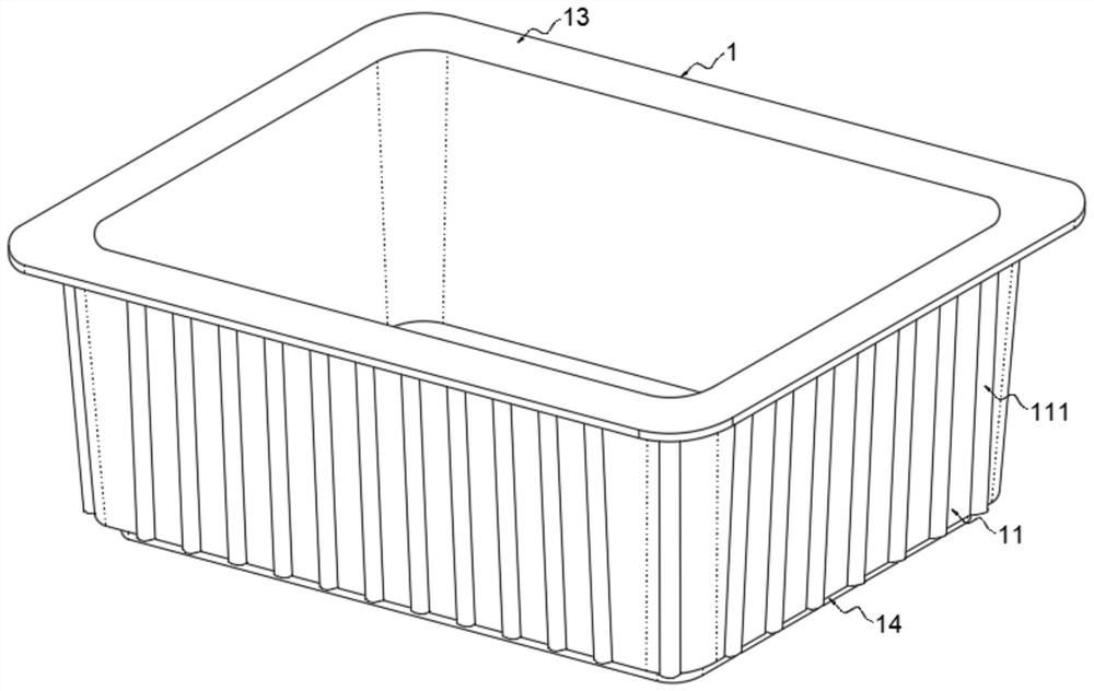 High-stiffness and difficult-to-break degradable environment-friendly lunch box and preparation method thereof