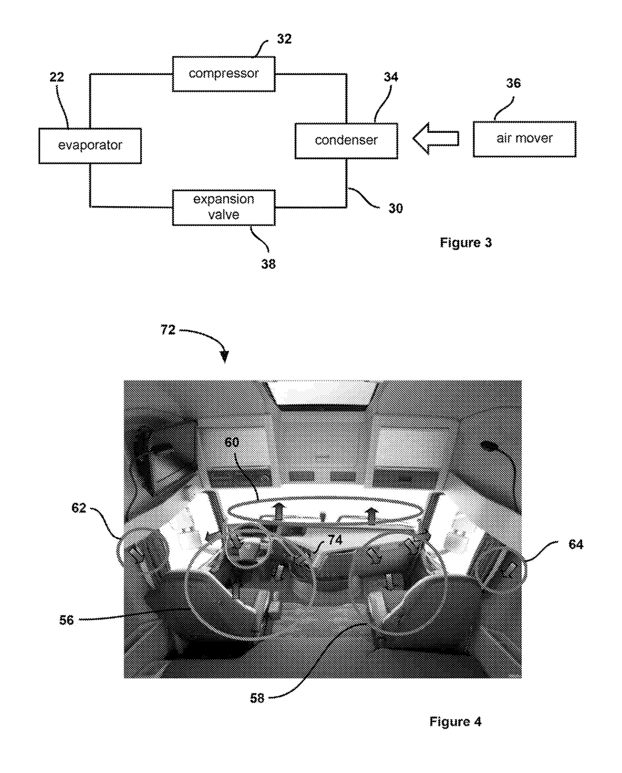 Energy consumption of a multiple zone heating, ventilating and air conditioning system for a vehicle and method