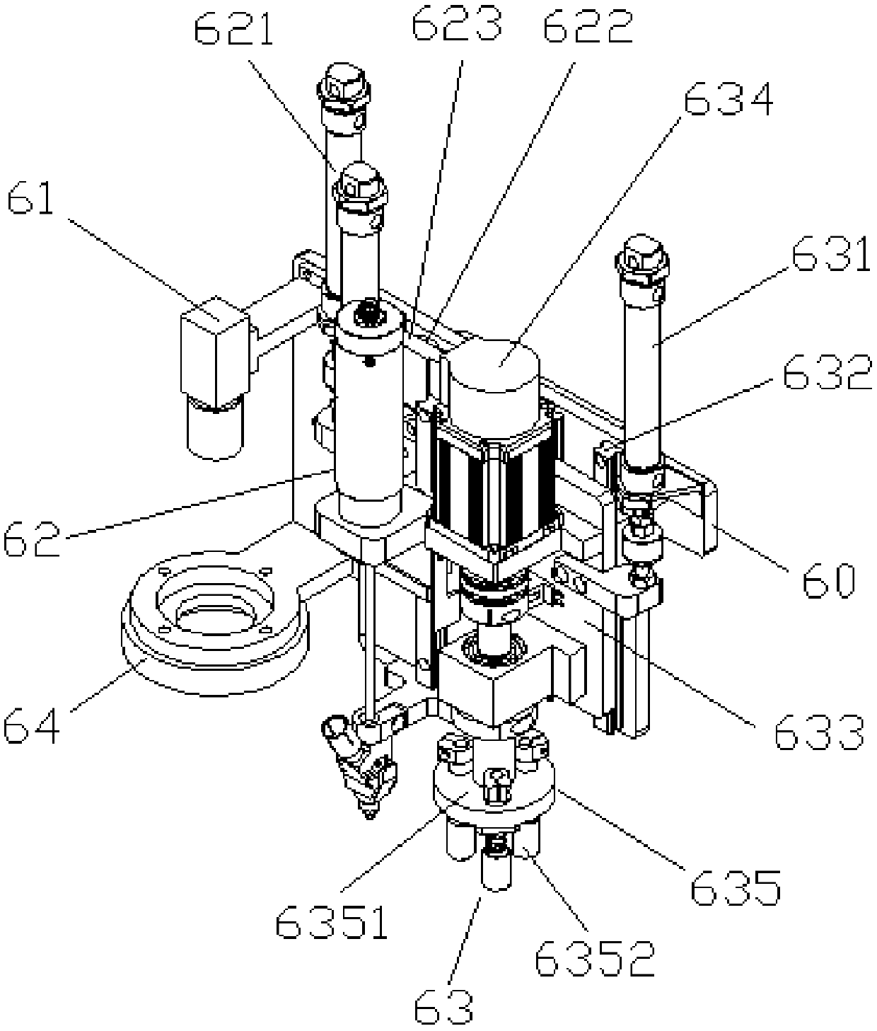 Automatic assembling equipment for bicycle hub brake pads