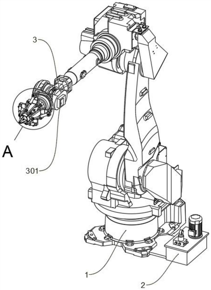 Cargo grabbing device for industrial robot