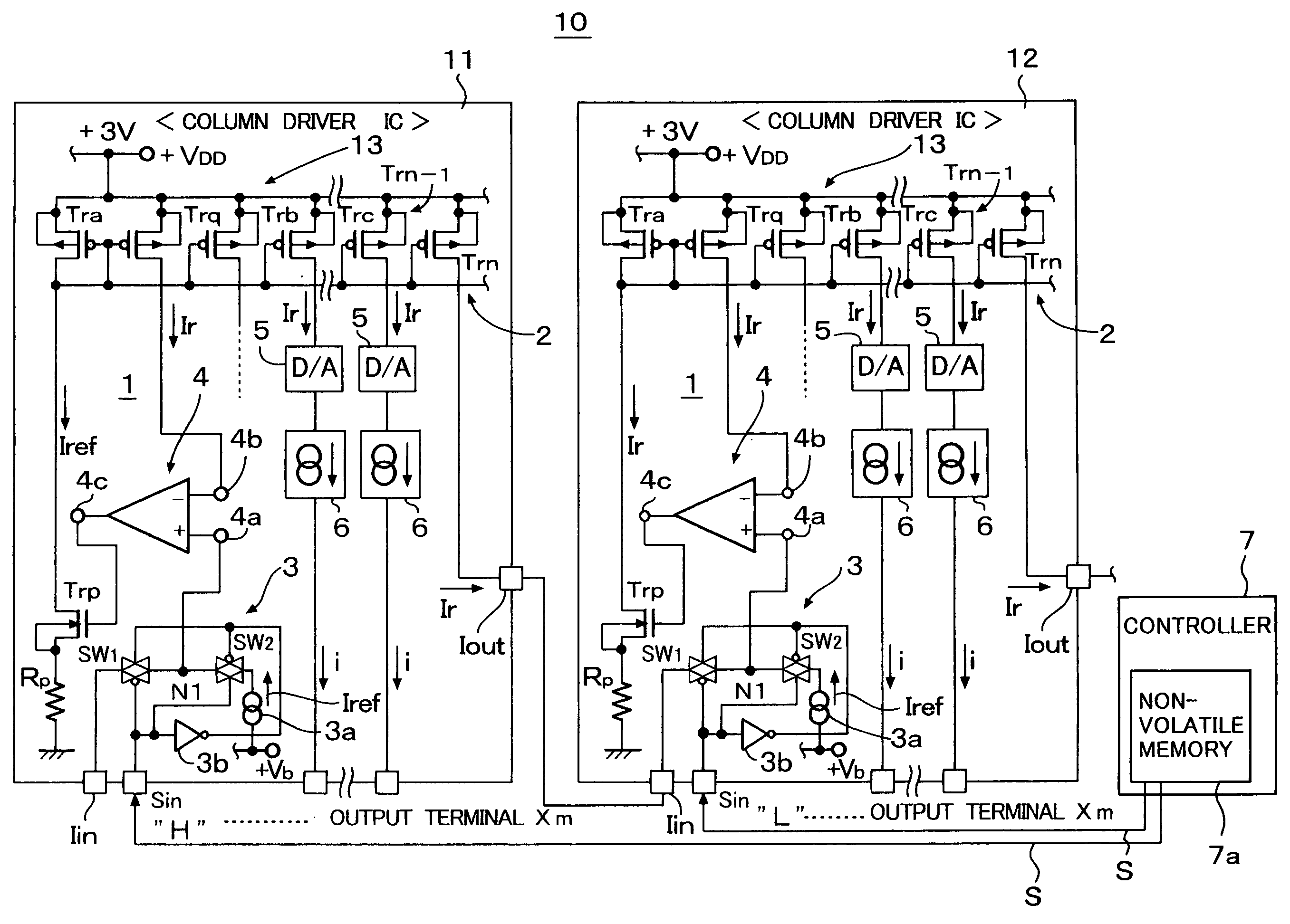 Organic EL panel drive circuit and organic EL display device