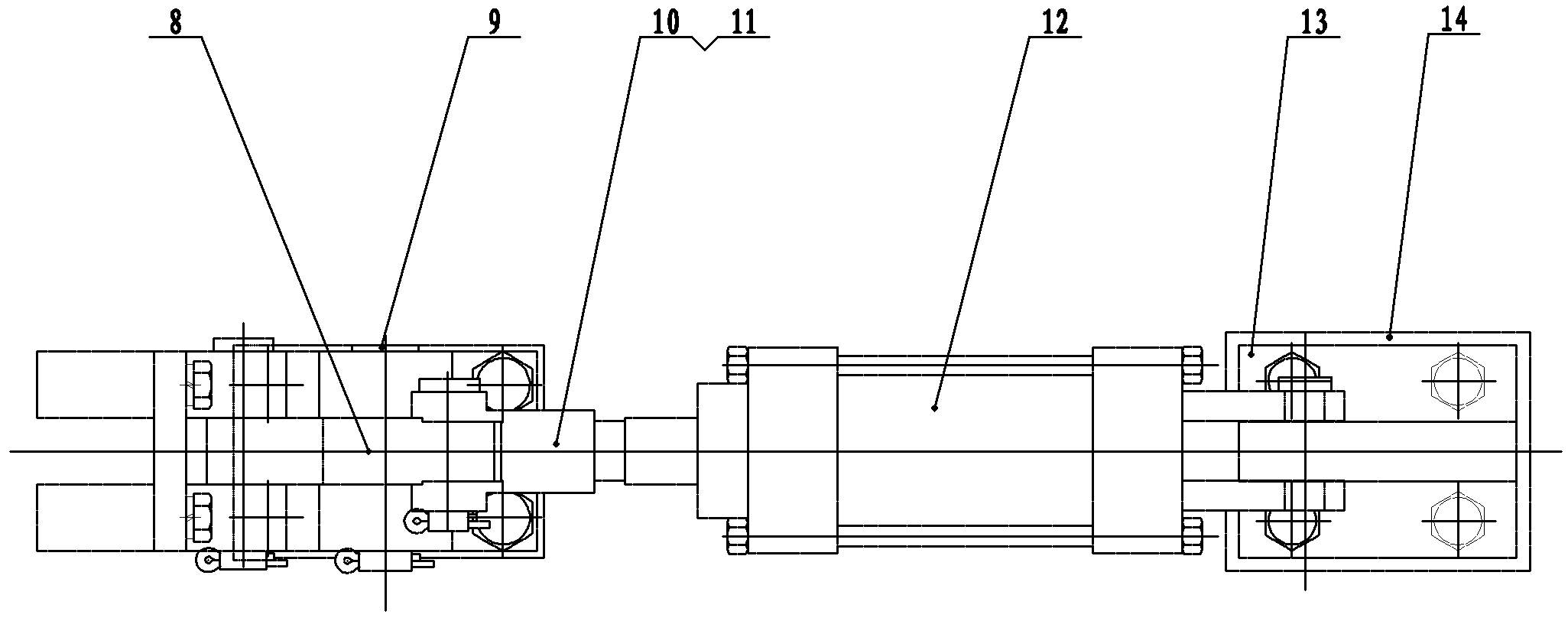 H-type steel horizontal assembly welding grounding mechanism