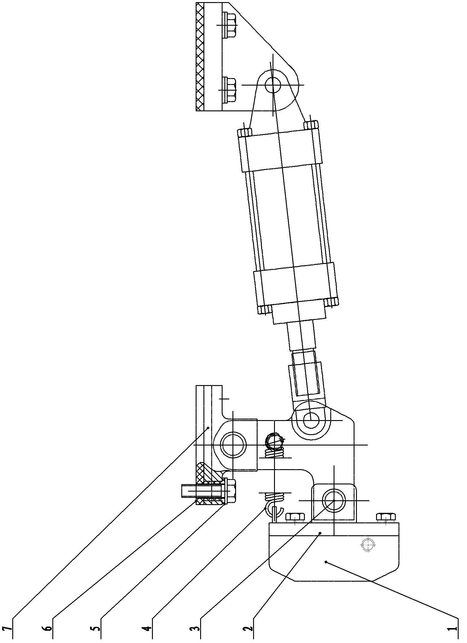 H-type steel horizontal assembly welding grounding mechanism