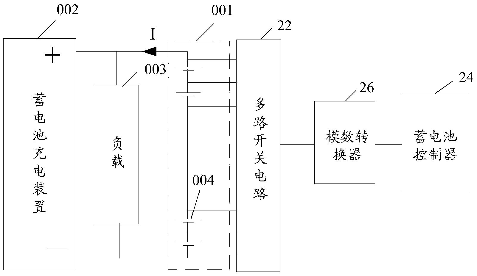 Detection apparatus for surplus capacity of electric locomotive storage battery