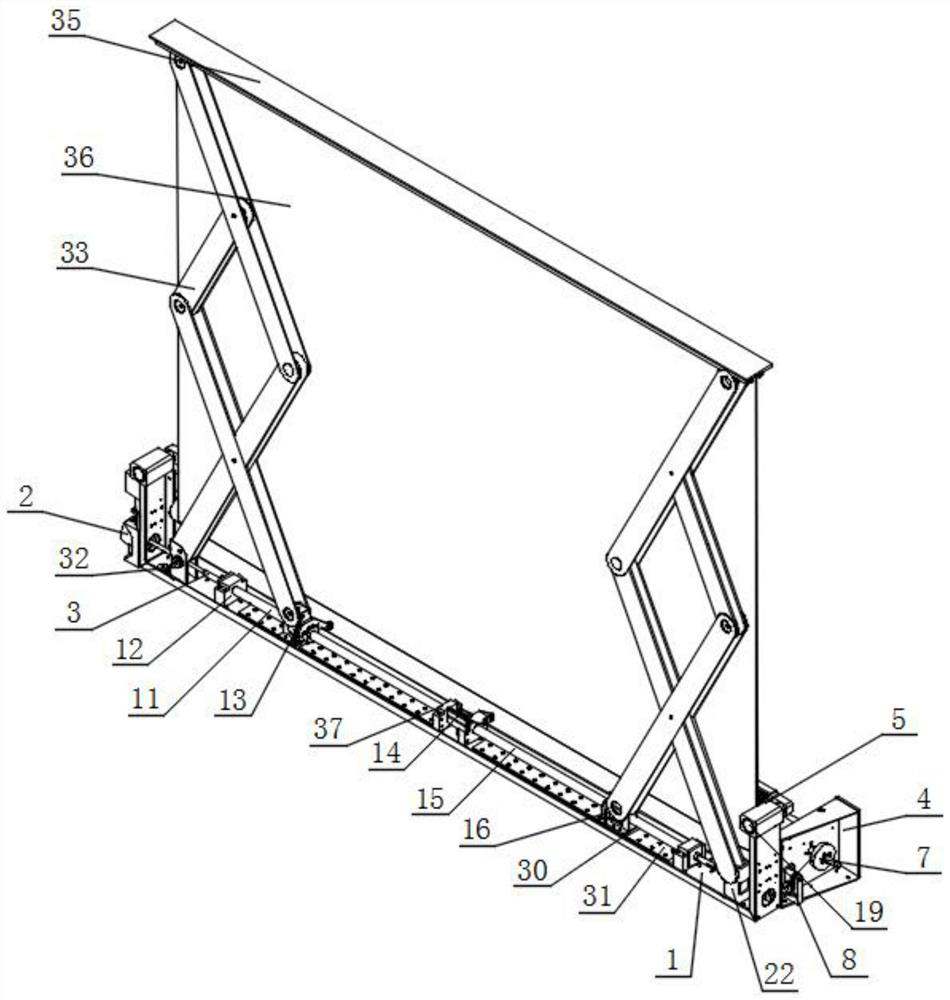 Spring curtain lifting and collecting mechanism