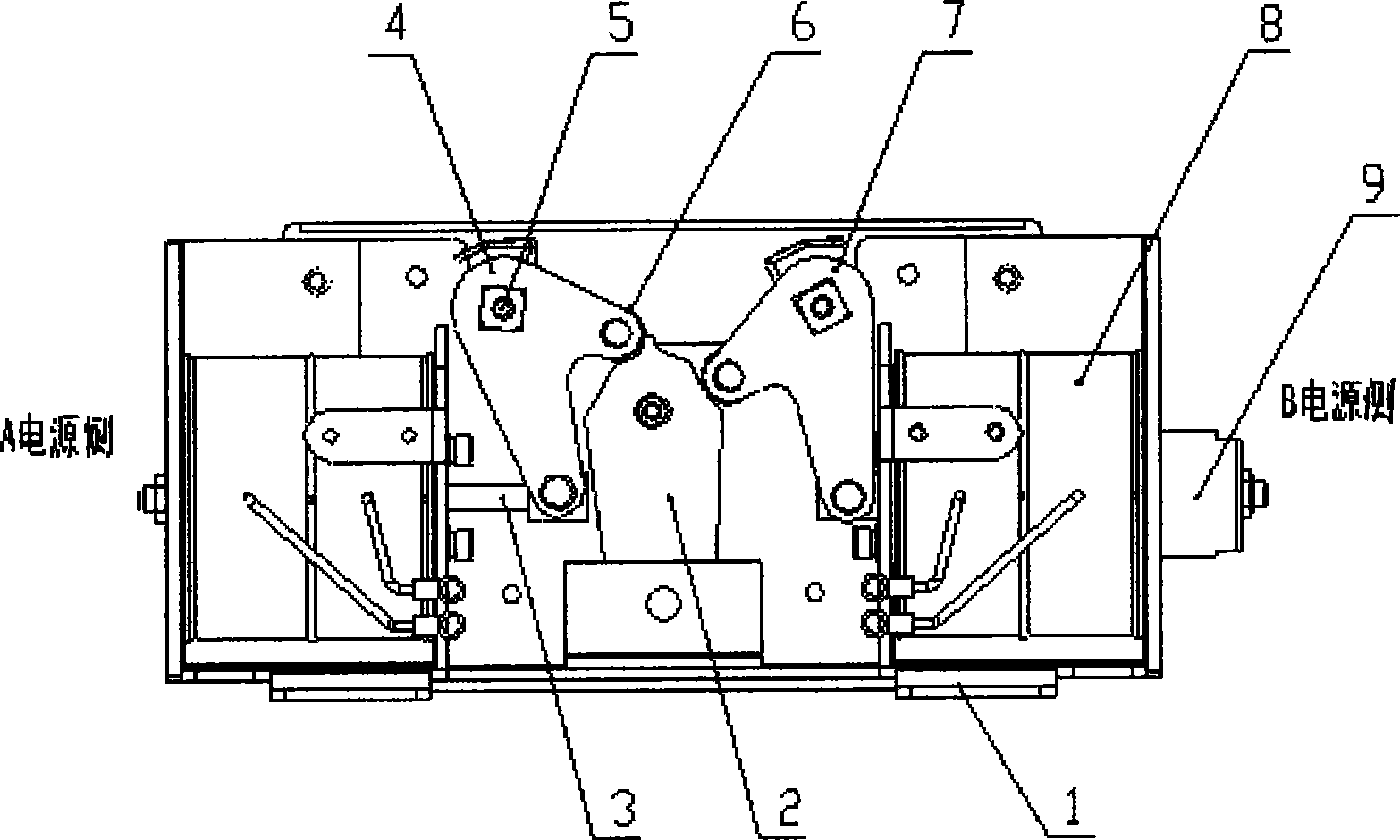 Automatic transfer switch electric appliance for moment parallel device