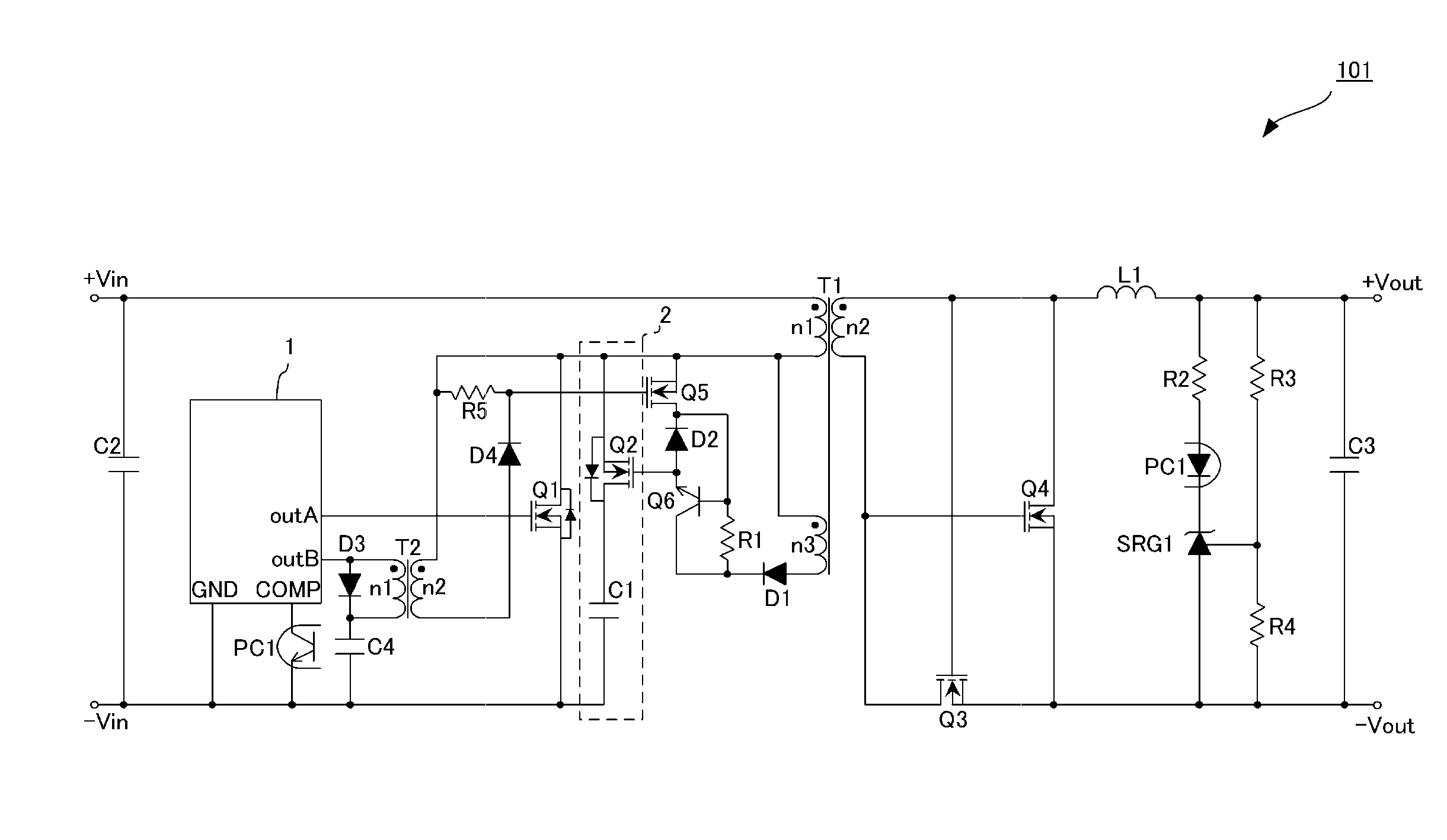 Isolated switching power supply device