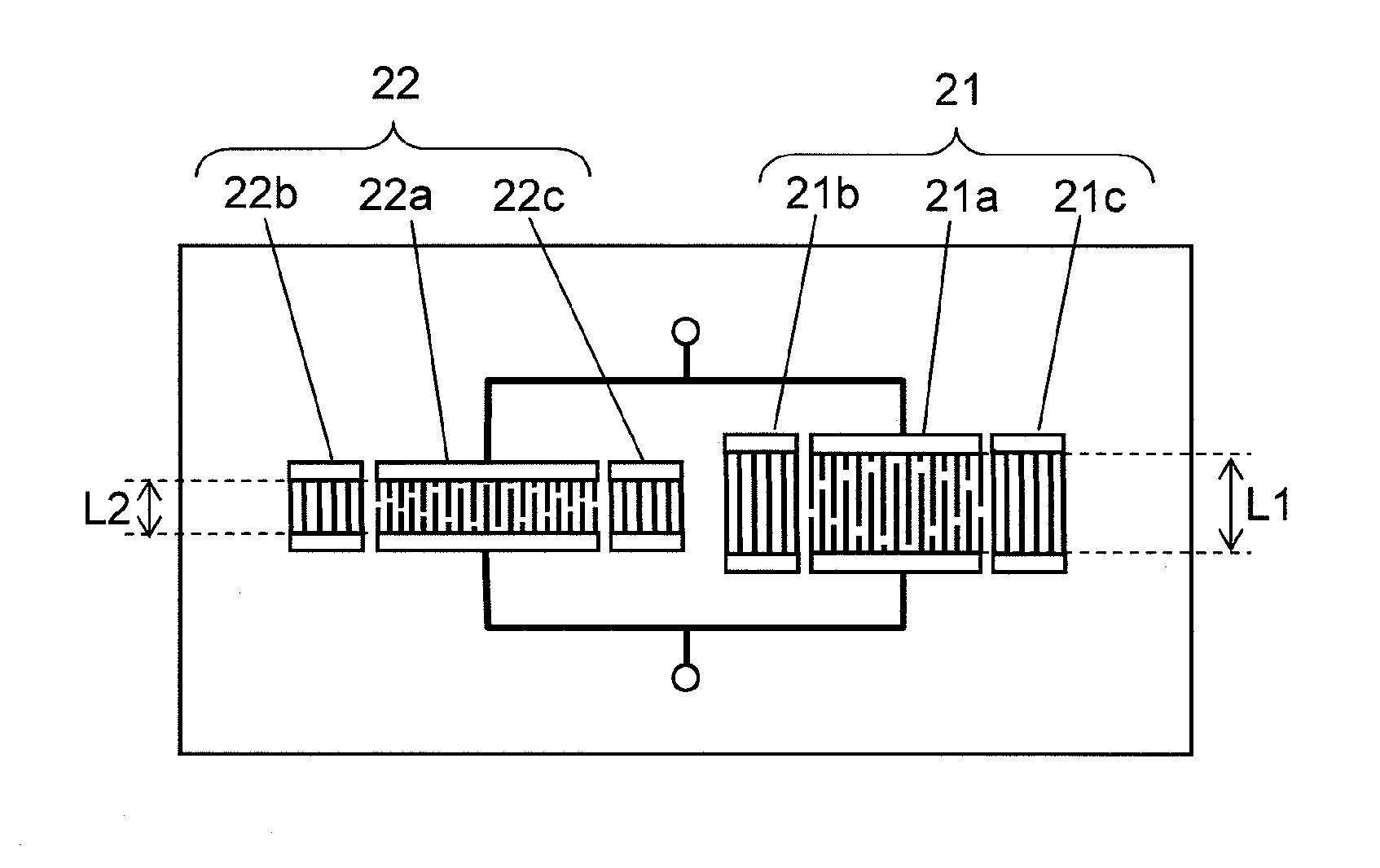 Surface acoustic wave resonator having comb electrodes with different overlapping lengths