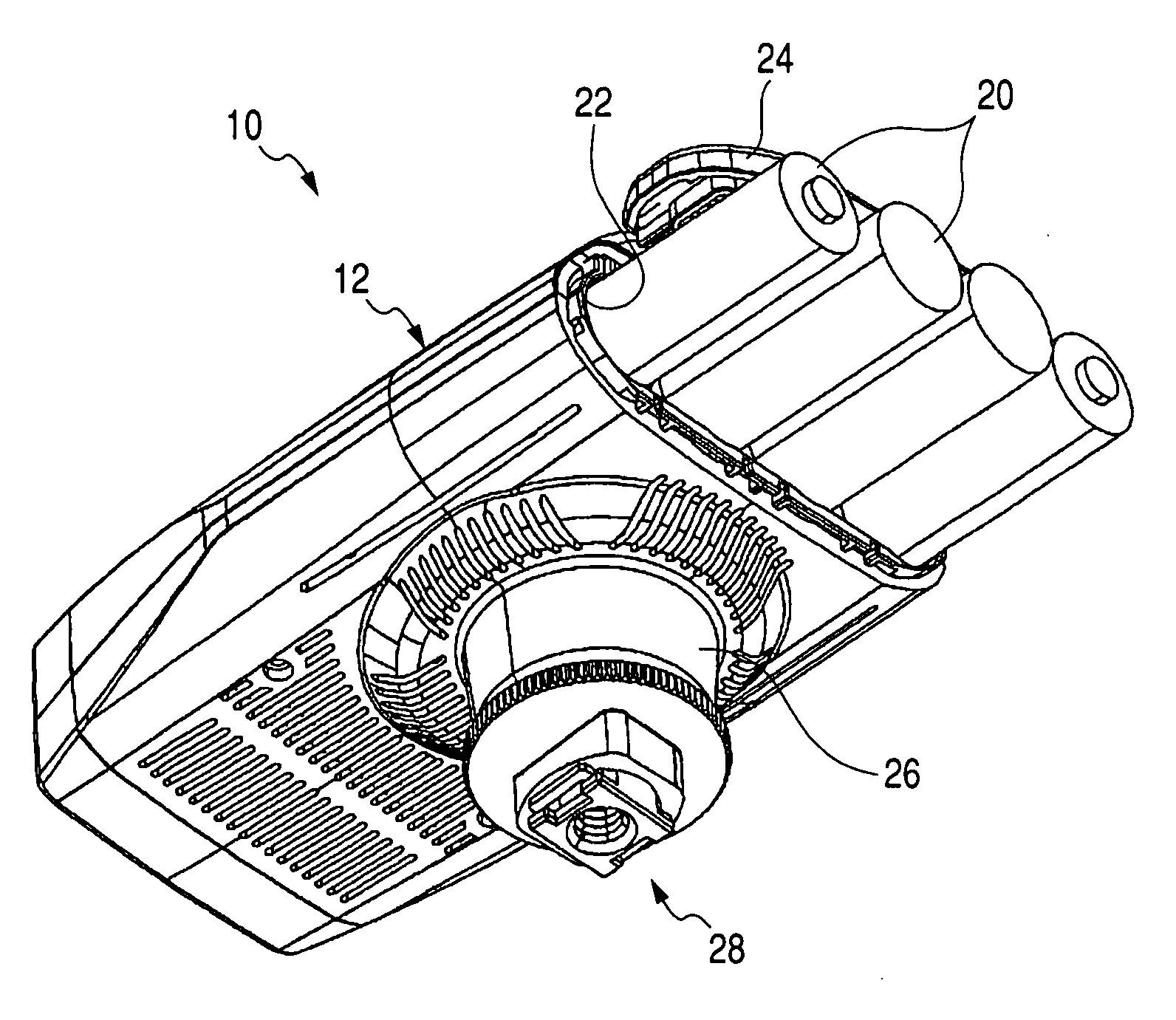 Illuminating device for imaging apparatus