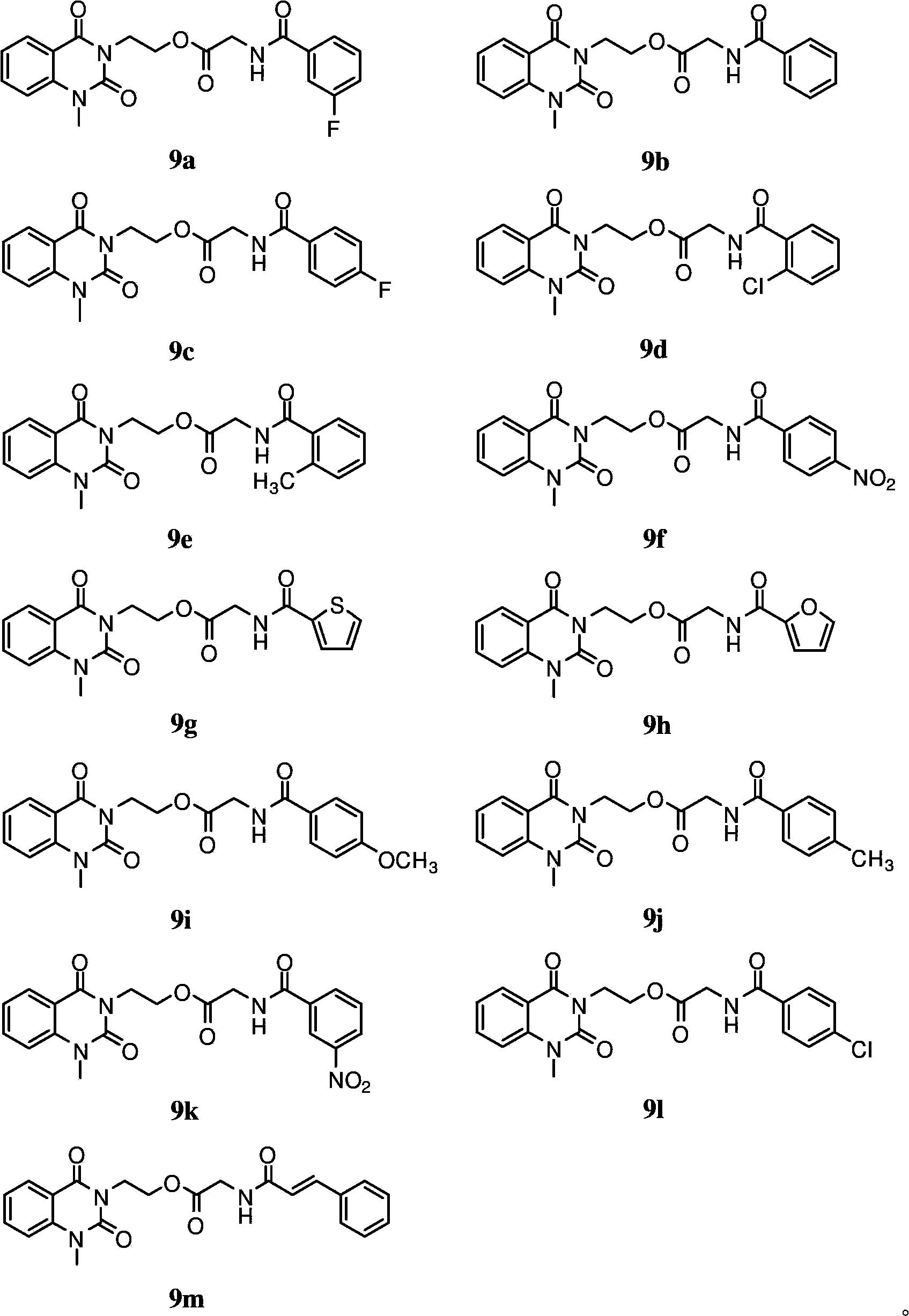 3-substituted-1-methyl-quinazoline-2,4-dione compounds, preparation method and application thereof