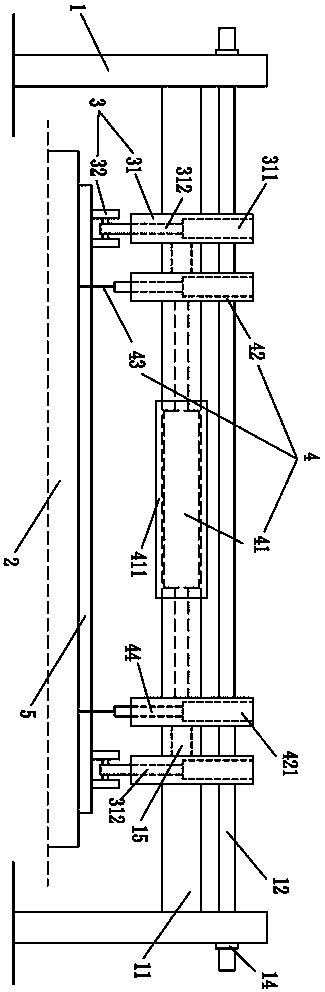 Fixed-width cutting device for PVC plastic floor
