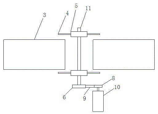 Floor turnover device for wood floor processing