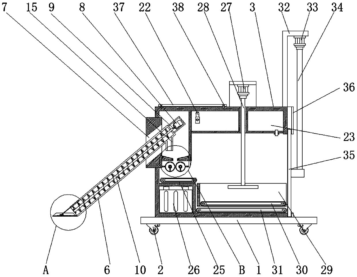 Sedimentation tank cleaning equipment for sewage treatment