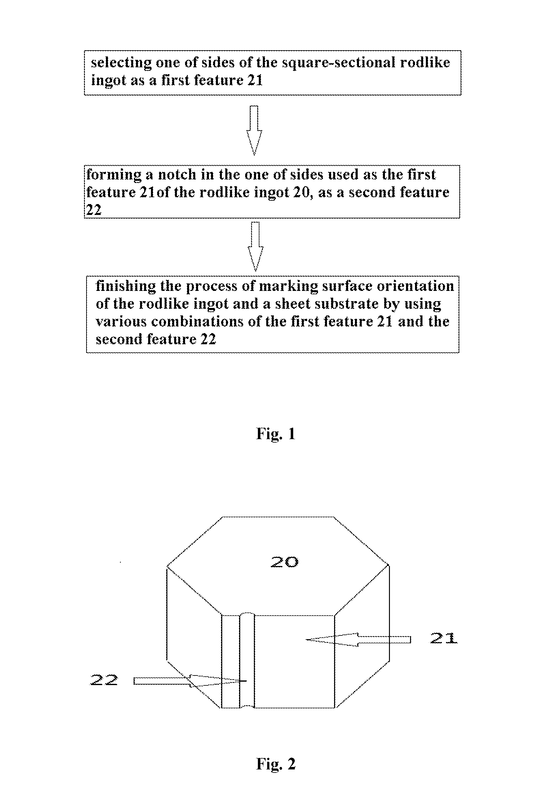 Methods of fabricating polygon-sectional rodlike ingot and substrate with orientation marker or rounded corners, rodlike ingot and substrate