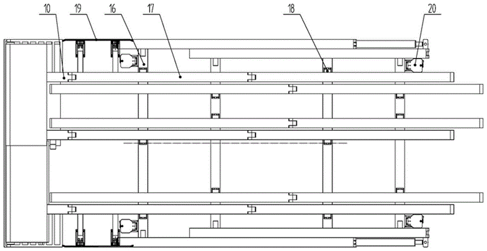 Temporary support bracket for automatic laying and stepping of fully mechanized excavation face