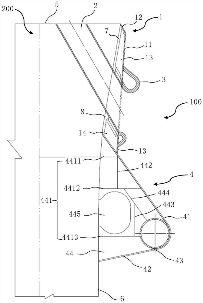 Anchor chock structure and hull