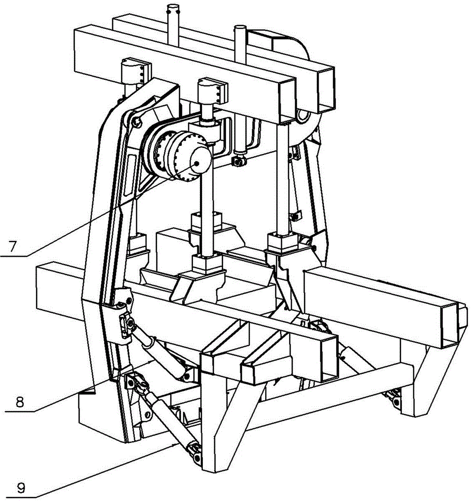 Excavation device suitable for operation on narrow operation face of railway tunnel