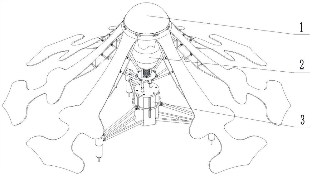 Jellyfish imitating swimming type seabed ultrasonic drilling sampling robot