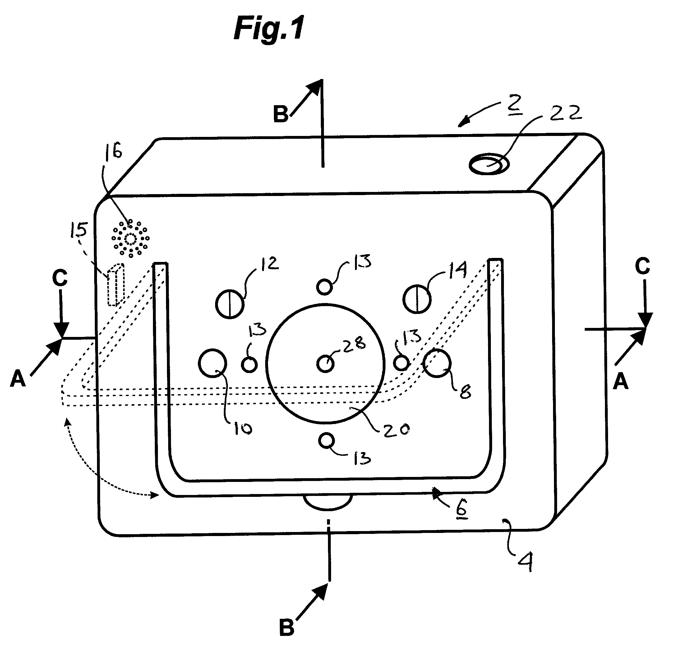 Portable non-contact tonometer and method of determining intra-ocular pressure using such