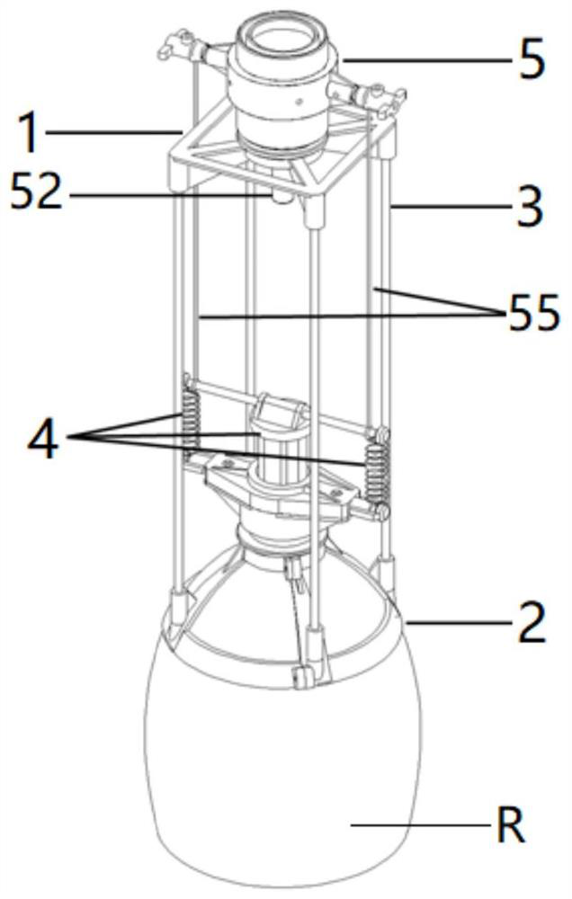 Water rocket pressure-operated interstage locking-separating device