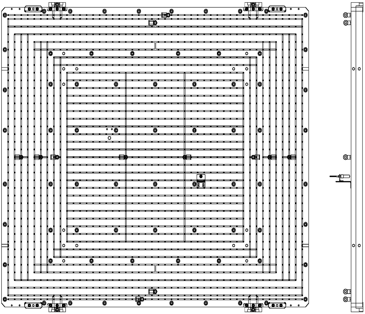 An air flotation vacuum adsorption conveying device