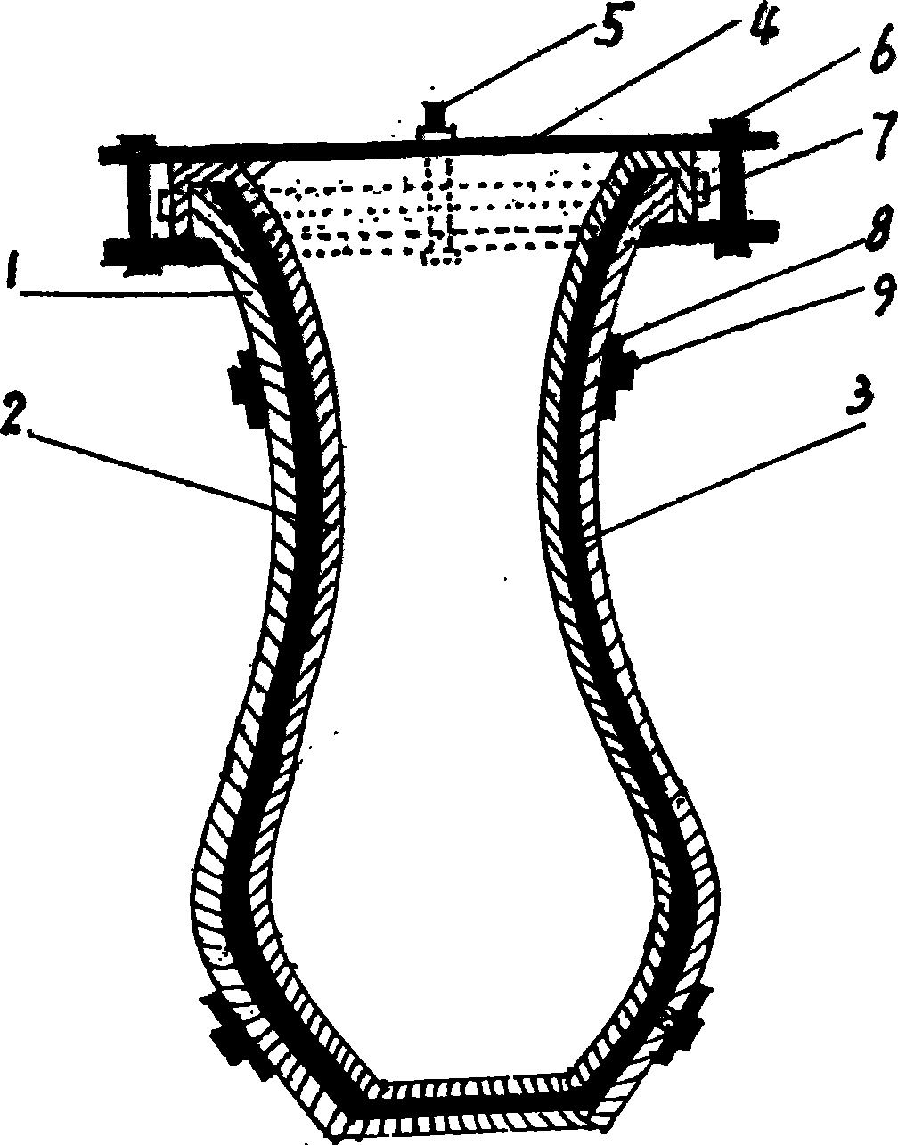 Air pressure forming method for producing glass fibre reinforced plastic