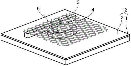 Thermo-optical modulator based on graphene microring structure and manufacturing method thereof
