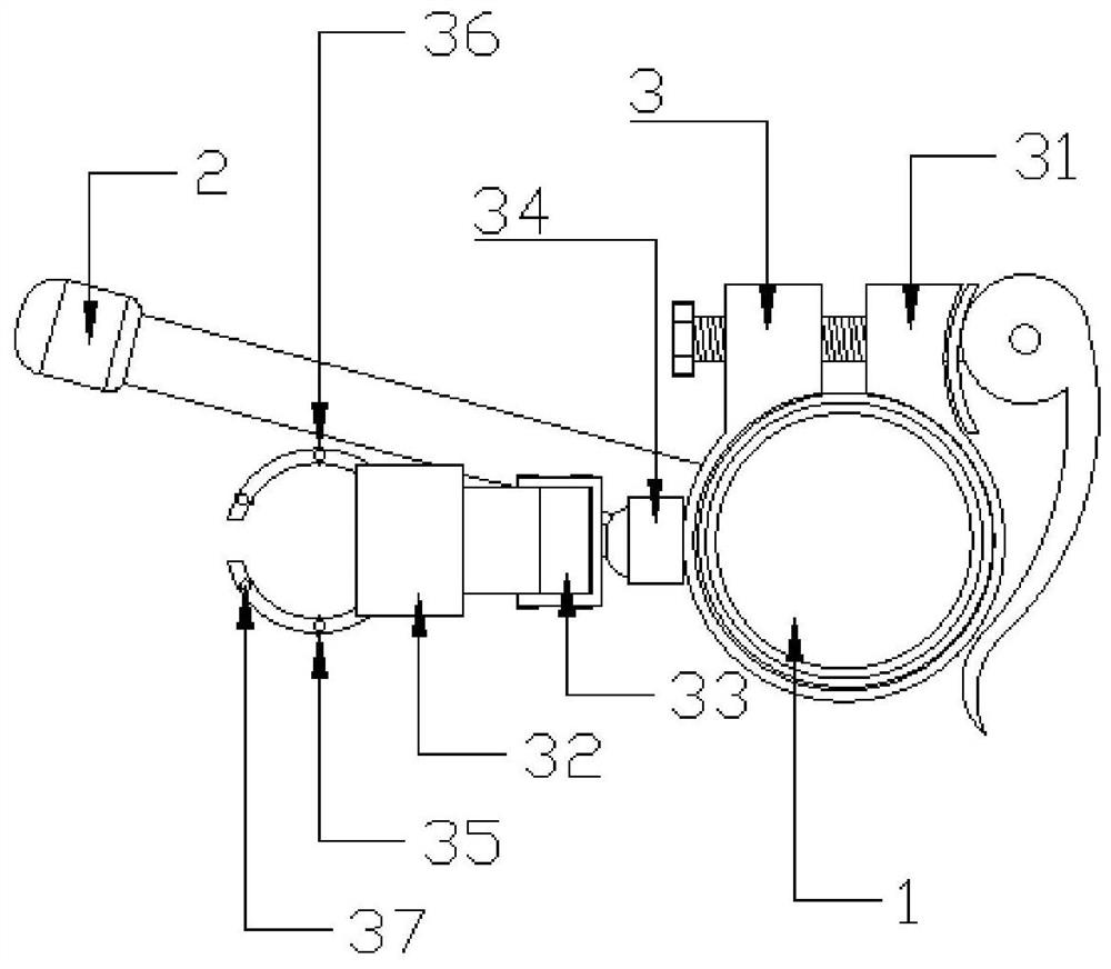 Line connector cylinder mounting and dismounting device