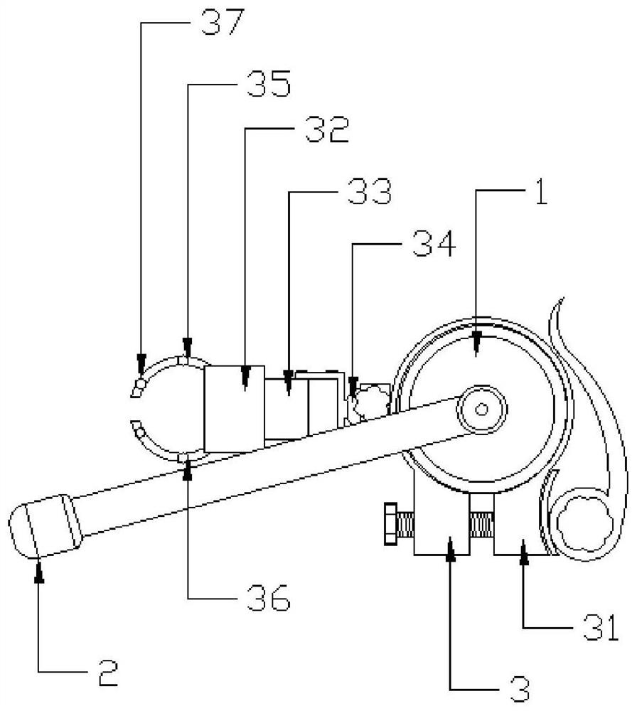 Line connector cylinder mounting and dismounting device