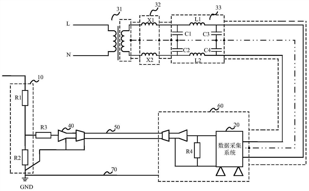 Partial voltage monitoring anti-interference device
