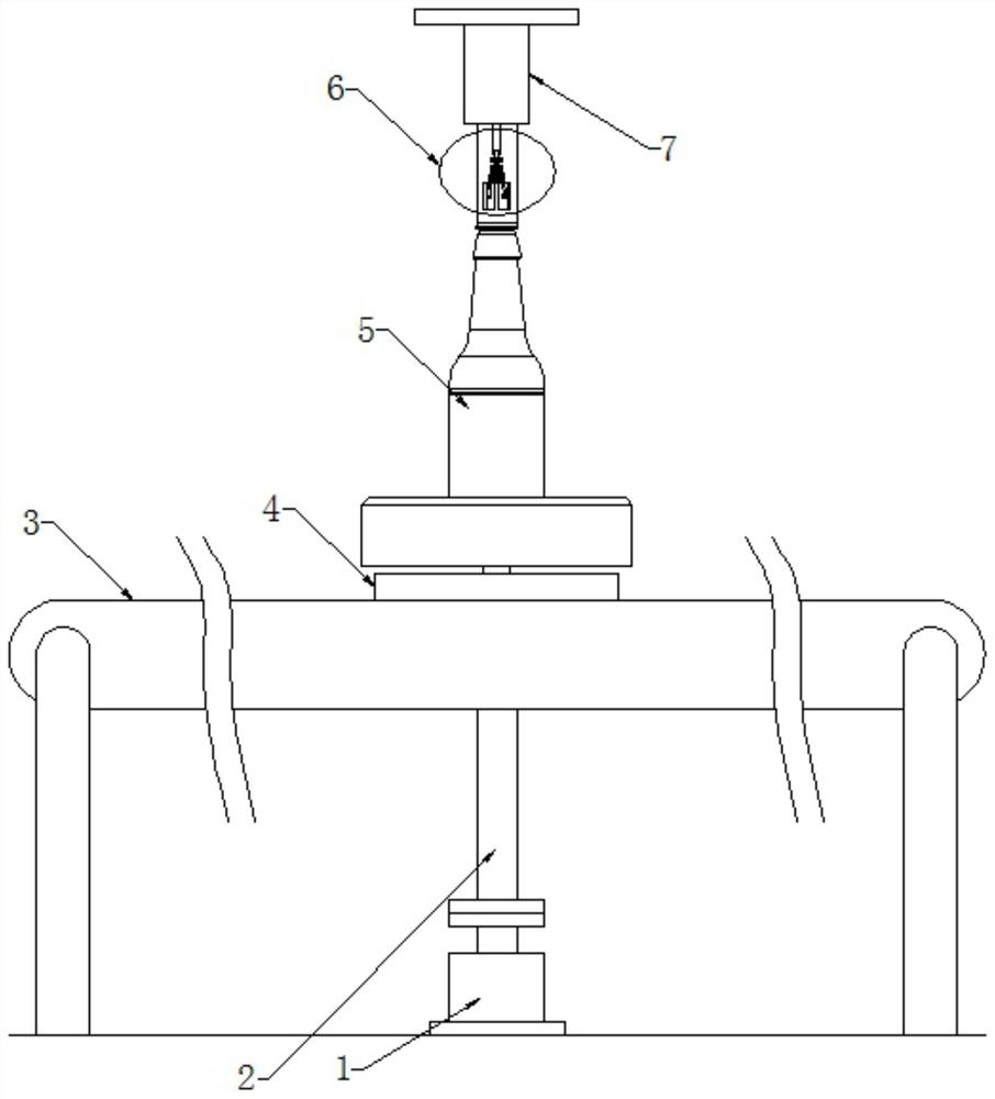 Glass bottle inner opening grinding device and using method thereof