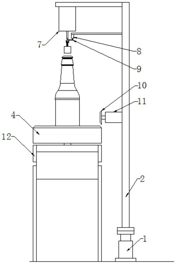 Glass bottle inner opening grinding device and using method thereof